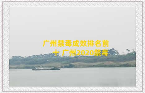 广州禁毒成效排名前十 广州2020禁毒